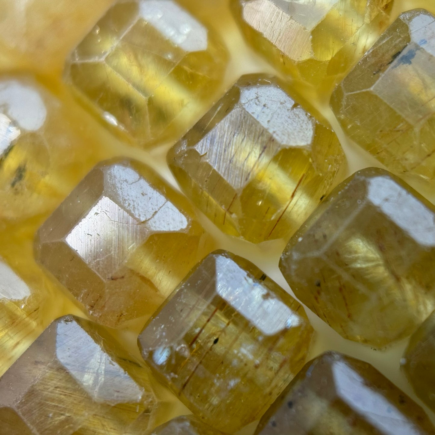 Golden Apatite Square Beads- A quality image 4