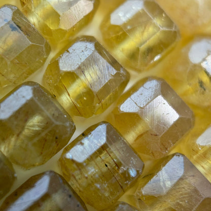 Golden Apatite Square Beads- A quality image 4