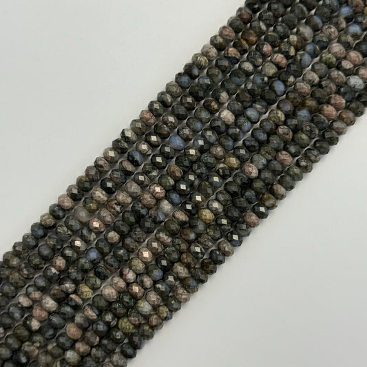 Lianite Faceted Rondelle Beads