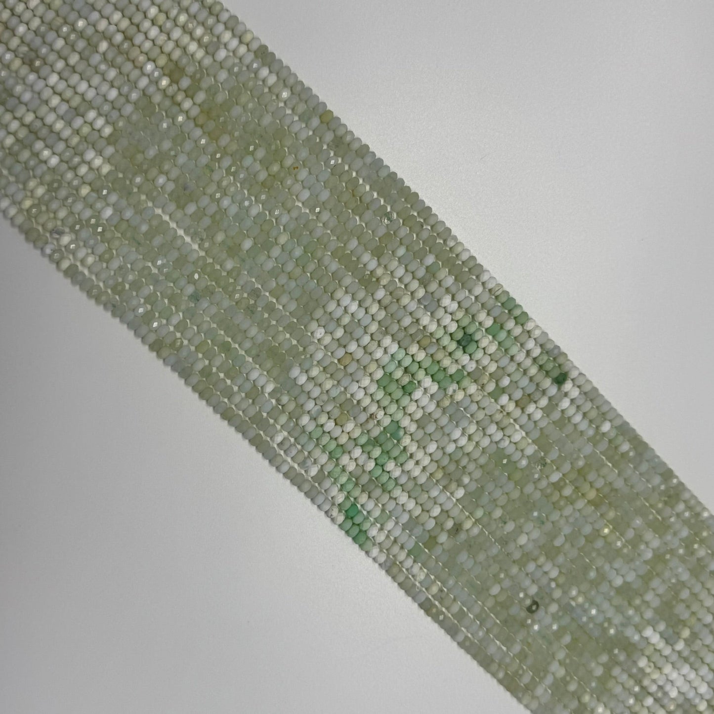 Chrysoprase Beads - Faceted Rondelle