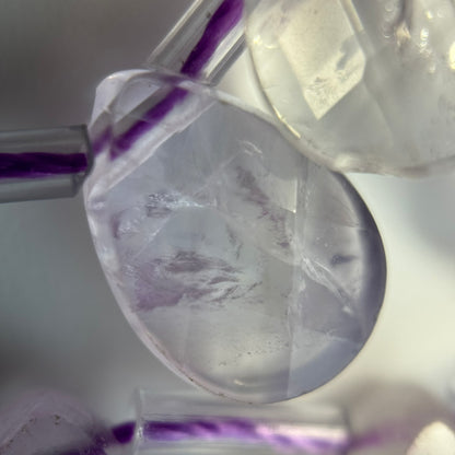Light Amethyst Faceted Pear Shape Beads image 5