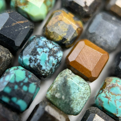 Turquoise Square Beads image 6