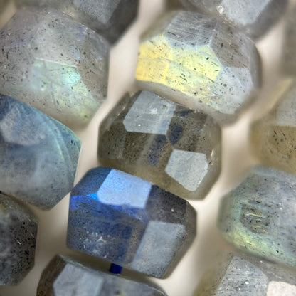 Labradorite Single Cut Faceted Rondelle Beads (High Quality) image 8
