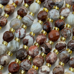 Crazy Lace Agate Faceted Barrel 8 Beads image 10