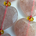 Strawberry Quartz Faceted Heart Shape Beads image 3