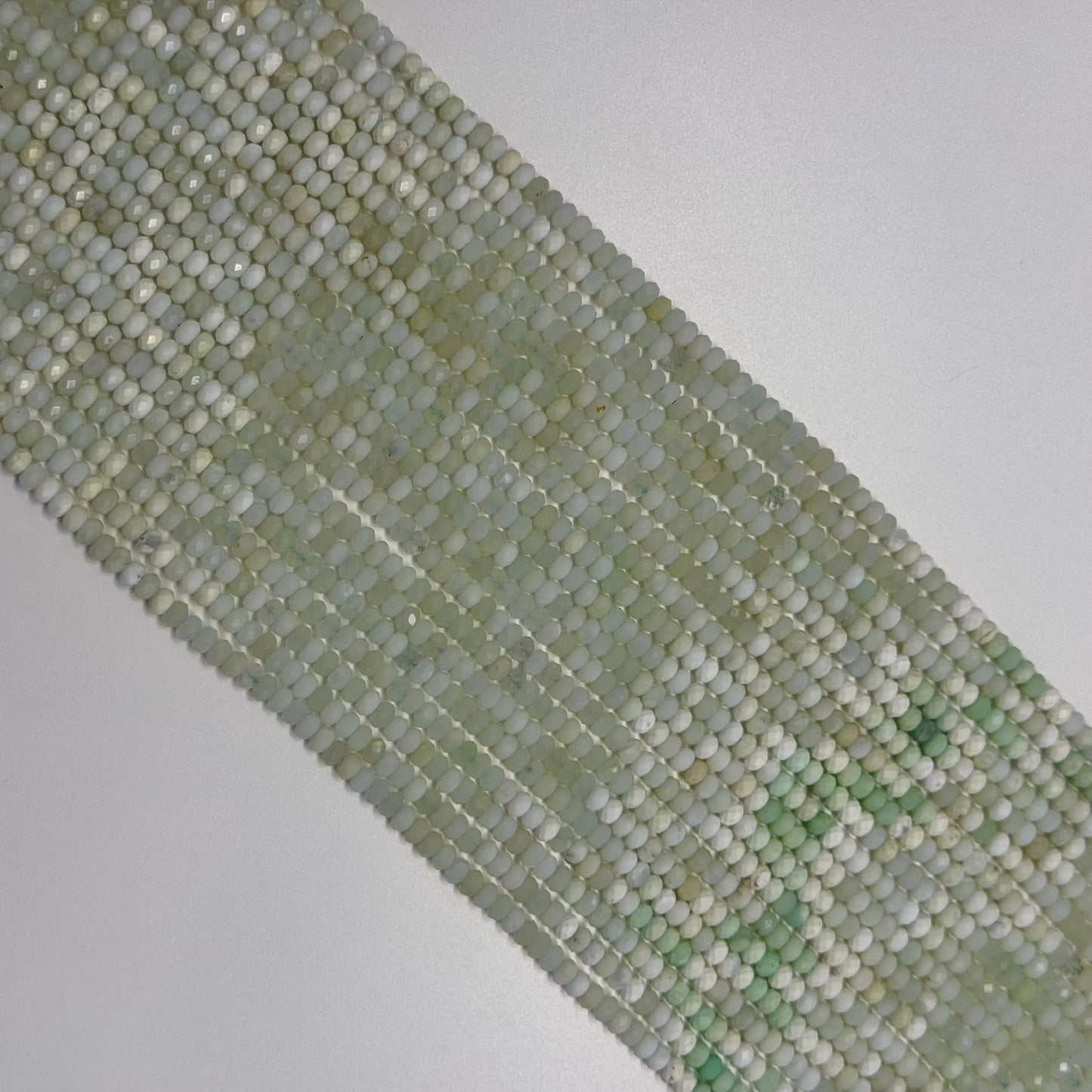 Chrysoprase Beads - Faceted Rondelle