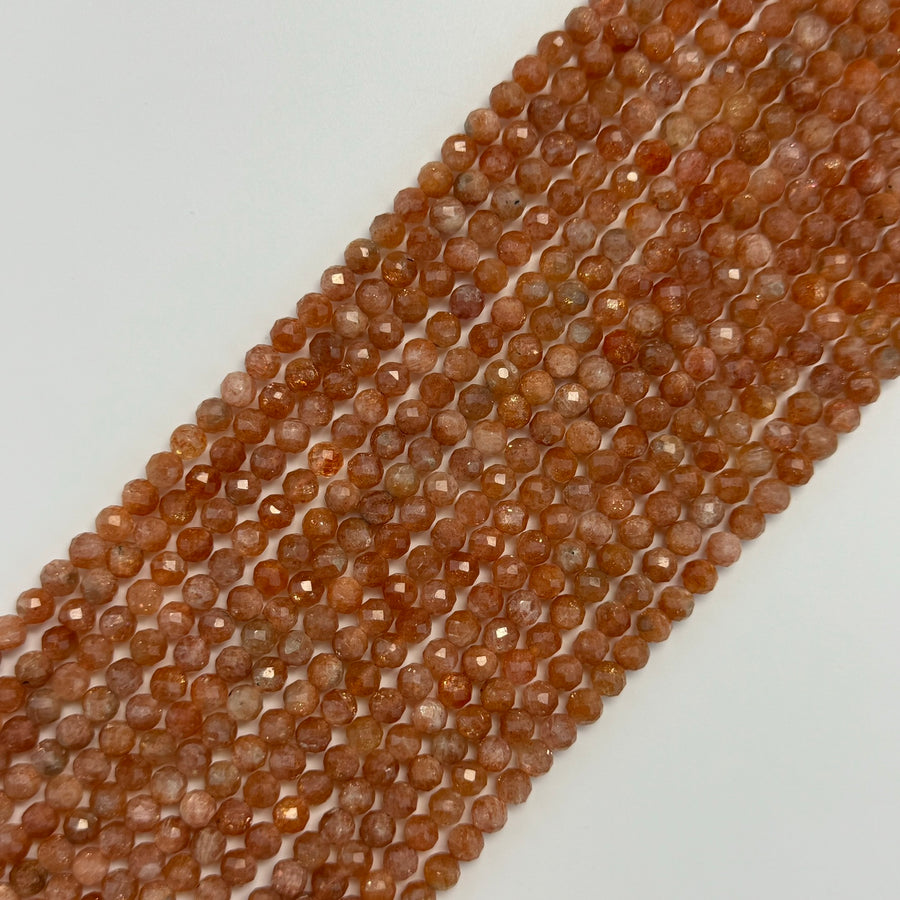 Sunstone Faceted Round Beads (Color A) image 0