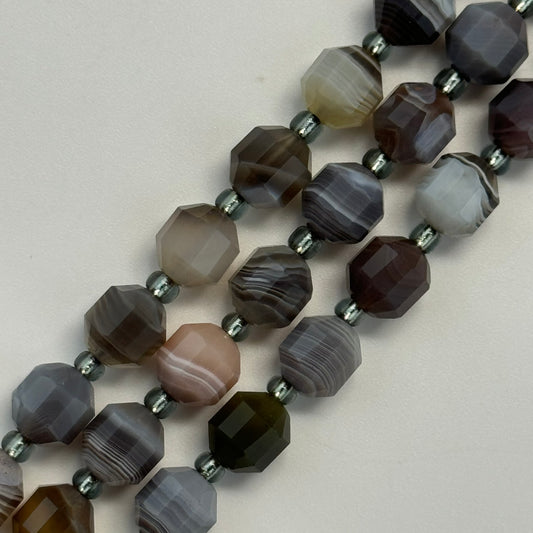Botswana Agate Dodecahedron Beads image 0
