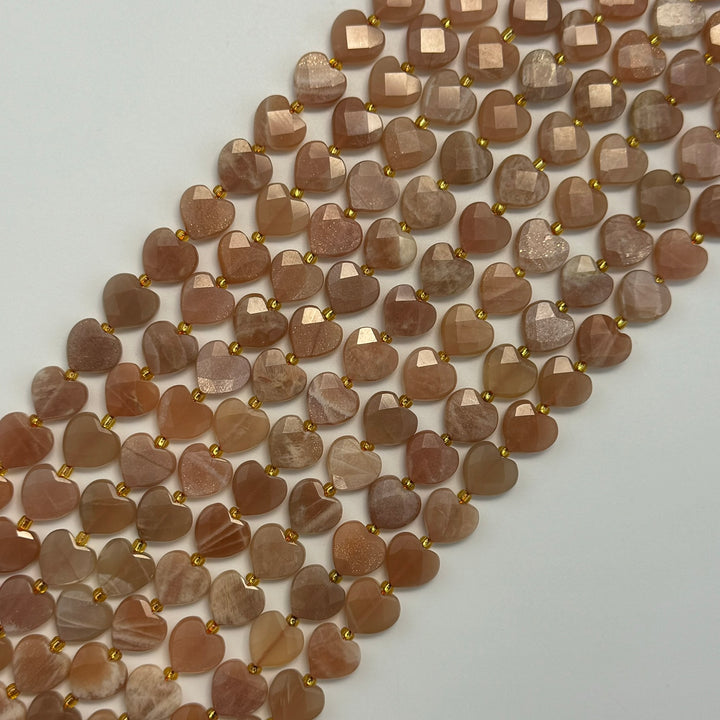 Heart gemstone beads