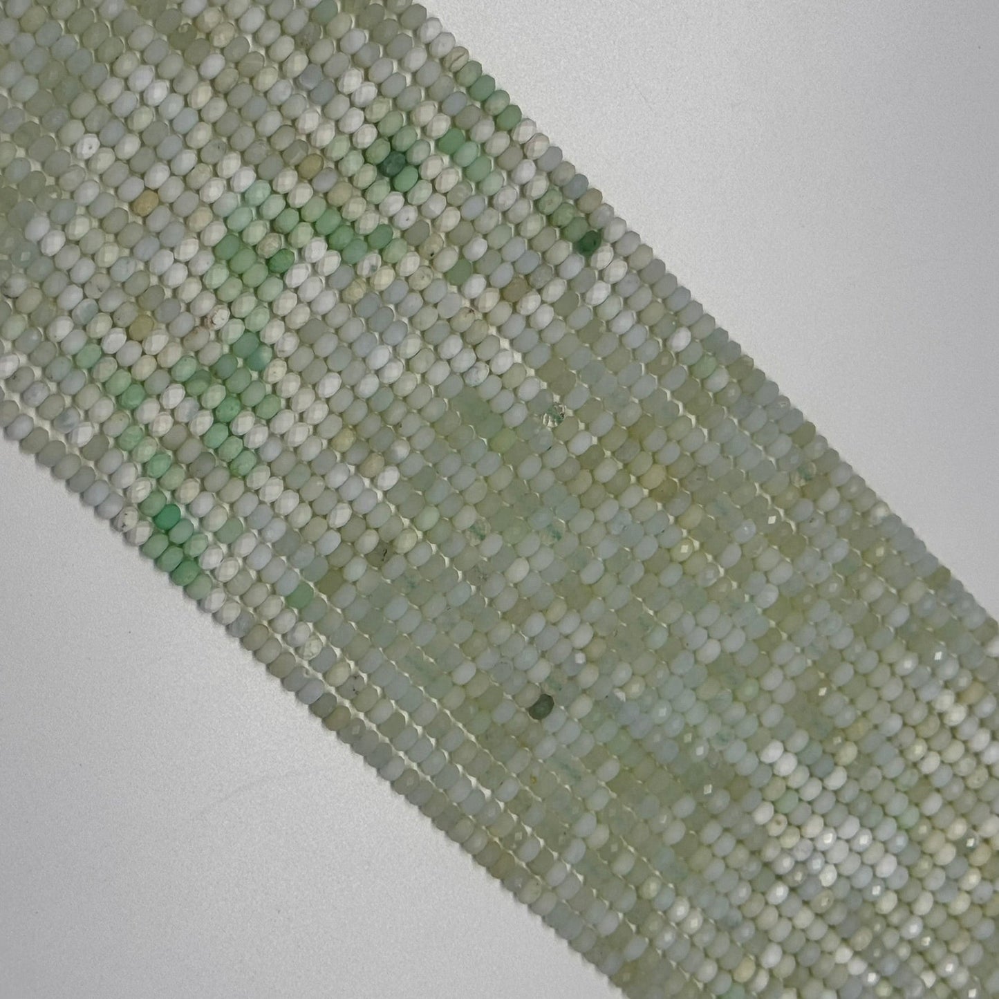 Chrysoprase Beads - Faceted Rondelle