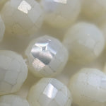 White Mother of Pearls Faceted Round Beads image 6
