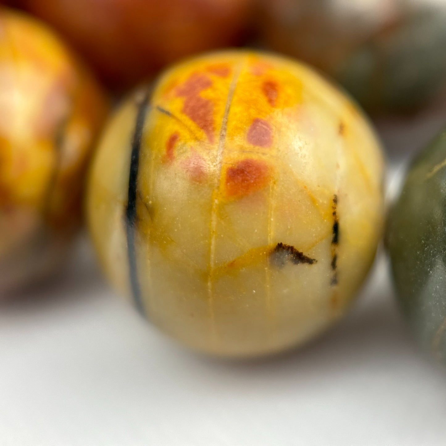 Red Picasso Jasper Polished Round Beads image 1