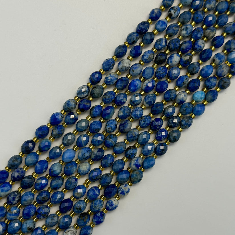 Barrel Faceted Natural Gemstone Beads