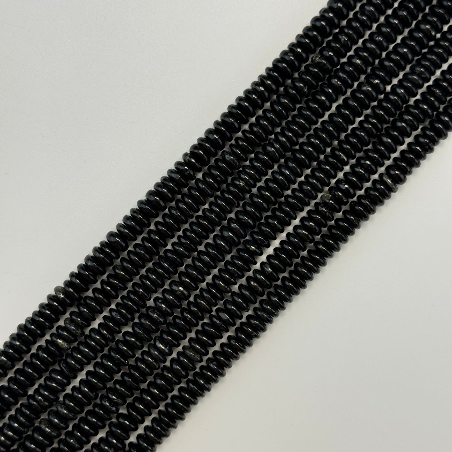 Shungite Rondelle Polished Beads image 4