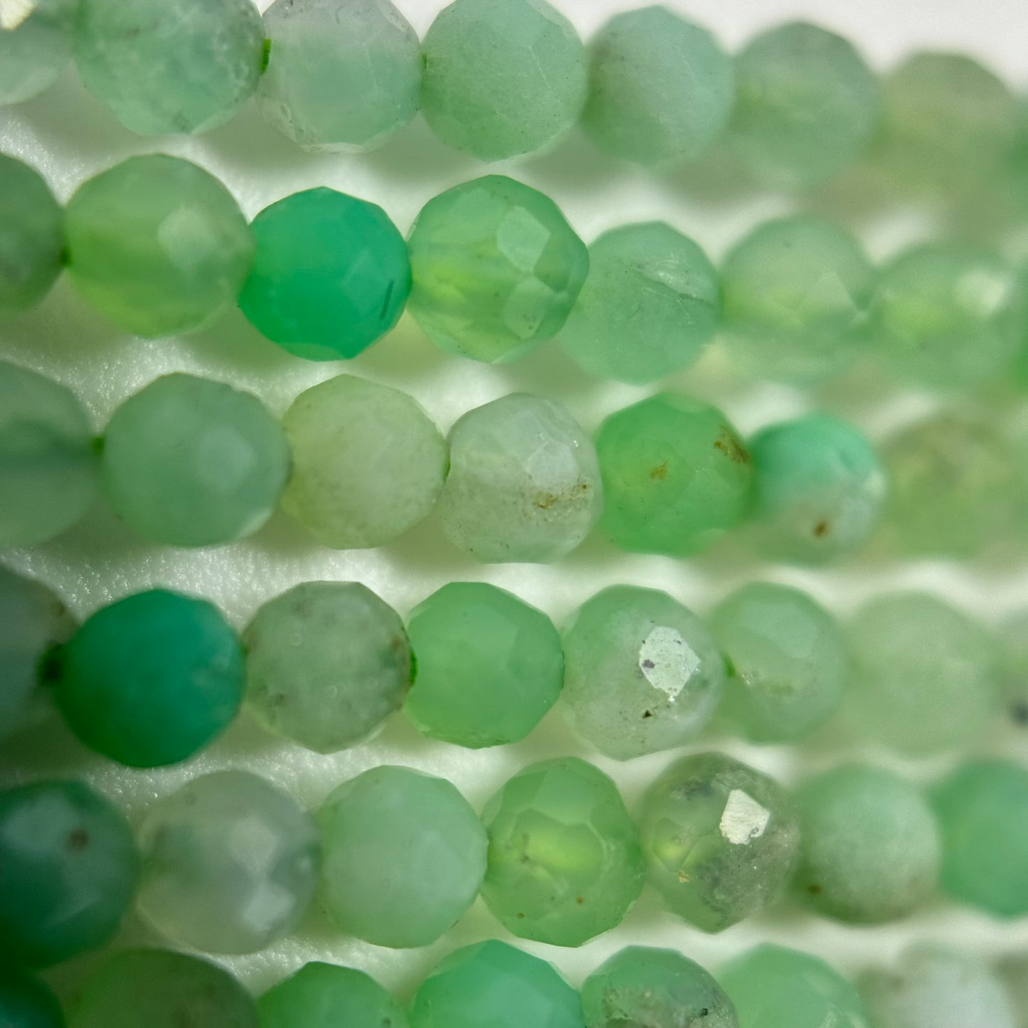 Chrysoprase Faceted Round Beads image 9
