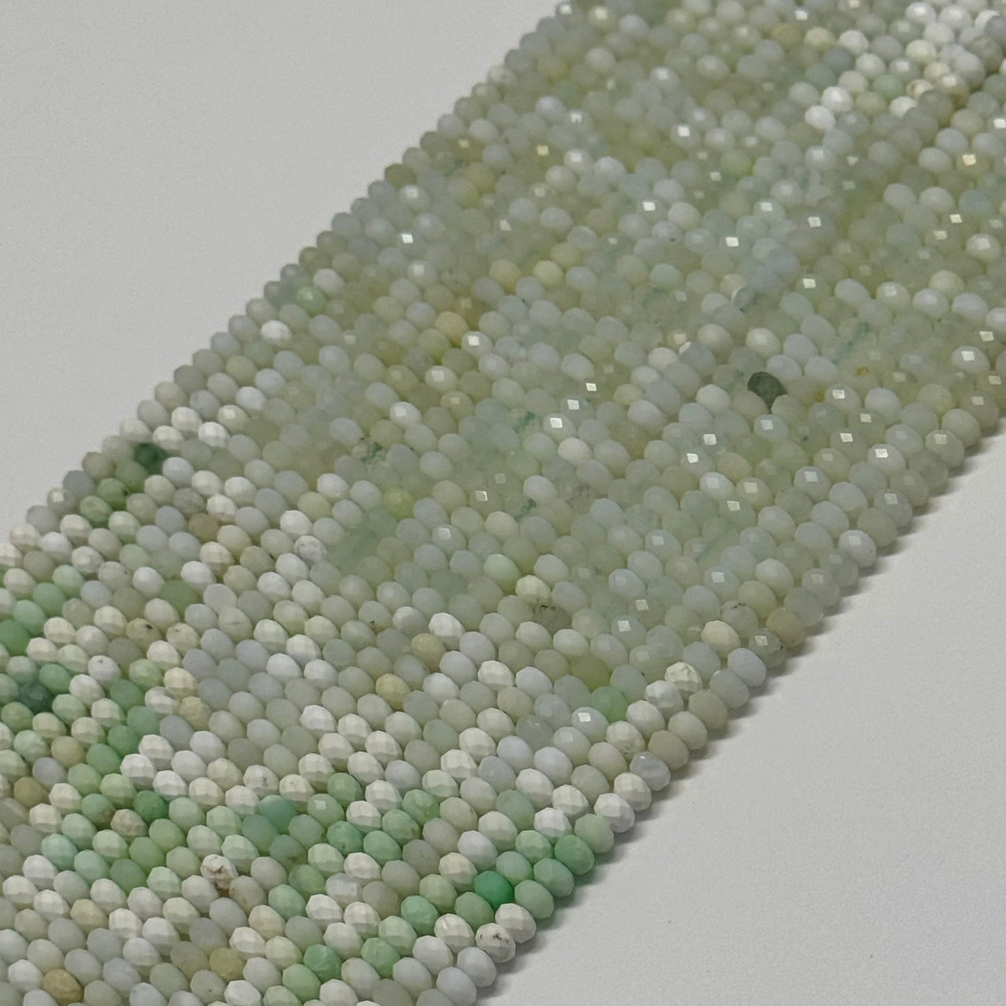 Chrysoprase Beads - Faceted Rondelle