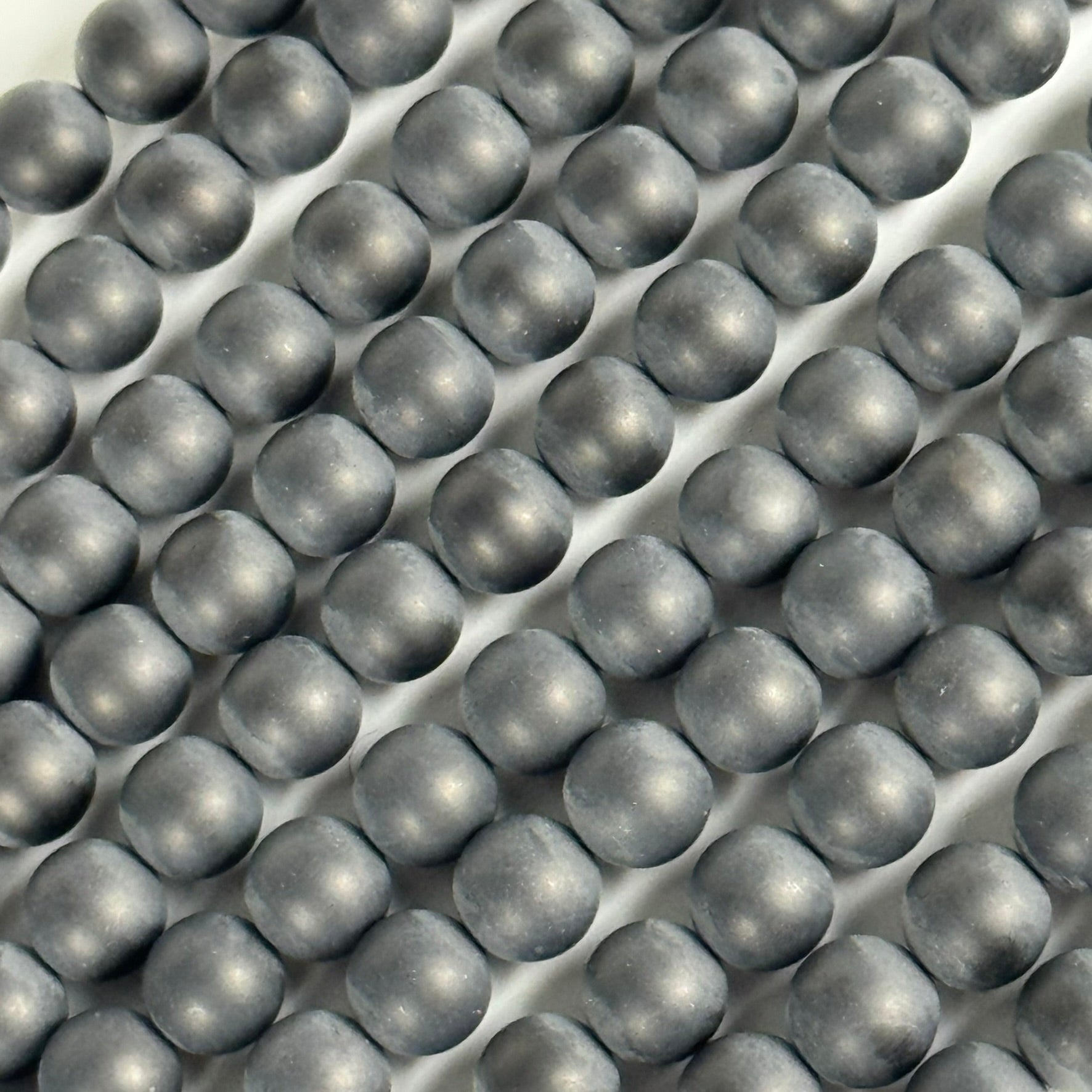 Black Onyx Frosted Round Beads image 2