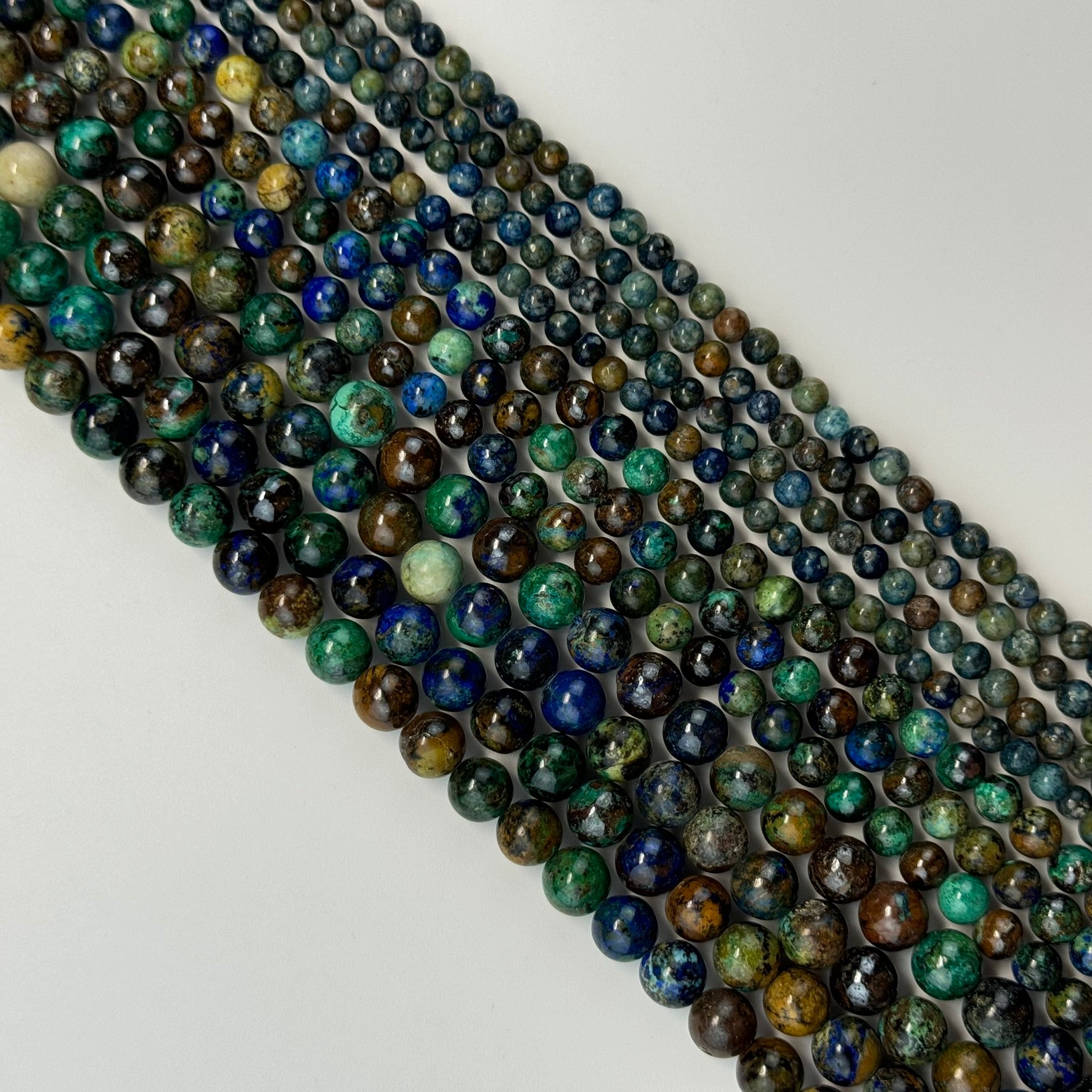 Azurite-Malachite AA Polished Round Beads image 5
