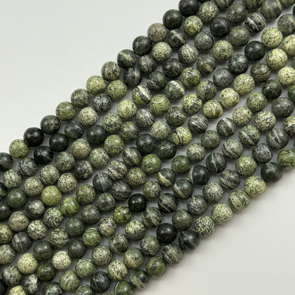 Green Zebra Jasper Polished  Round Beads image 4