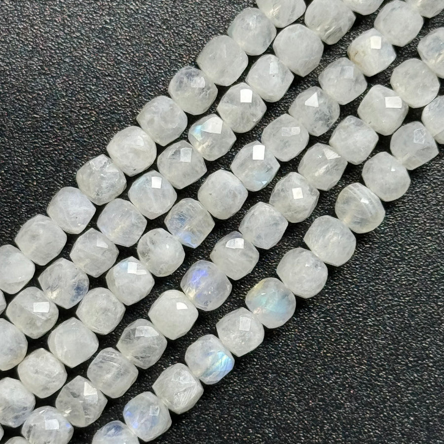 Rainbow Moonstone Square Beads image 0