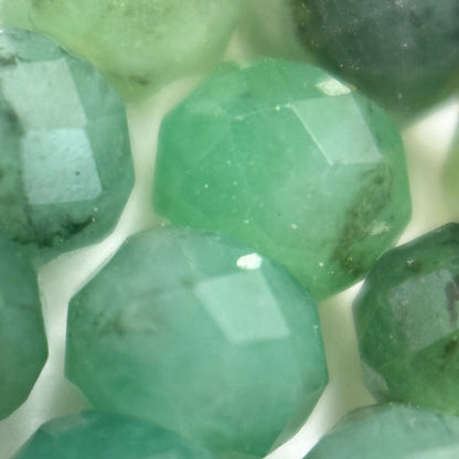 Emerald Faceted Rondelle Beads image 4