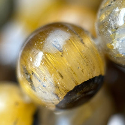 Quartz with Tiger's Eye Polished Round Beads image 9