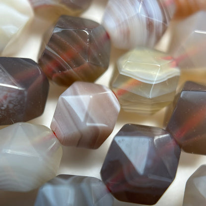 Botswana Agate Diamond Cut Beads image 2