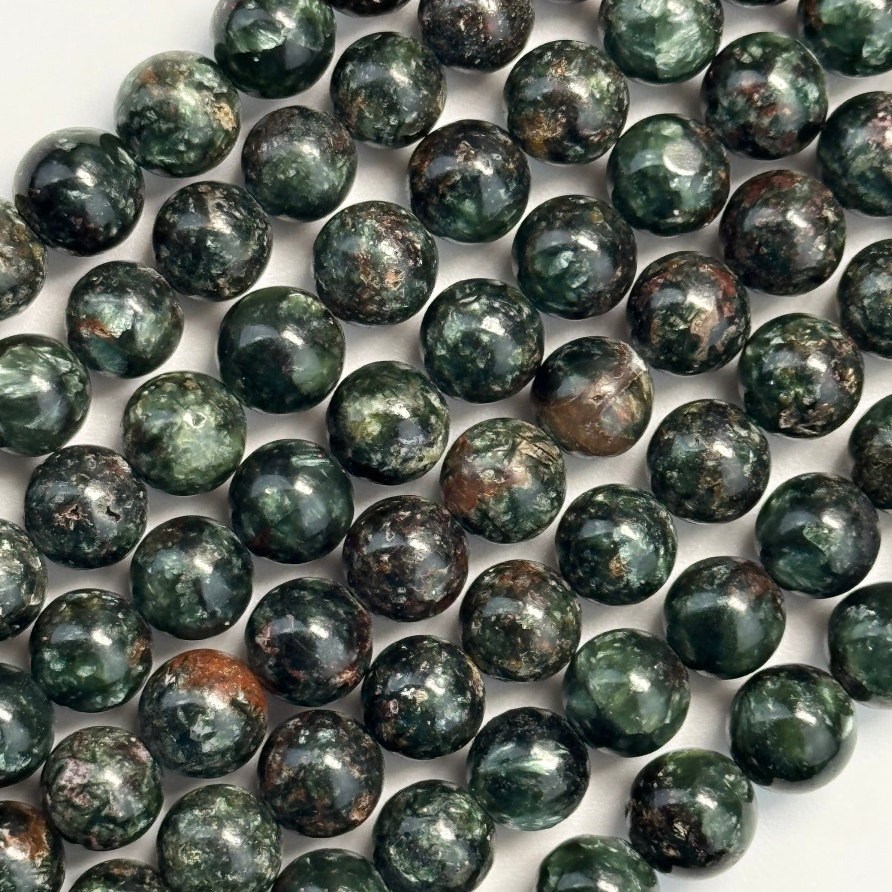 Seraphinite Polished Round Beads image 1