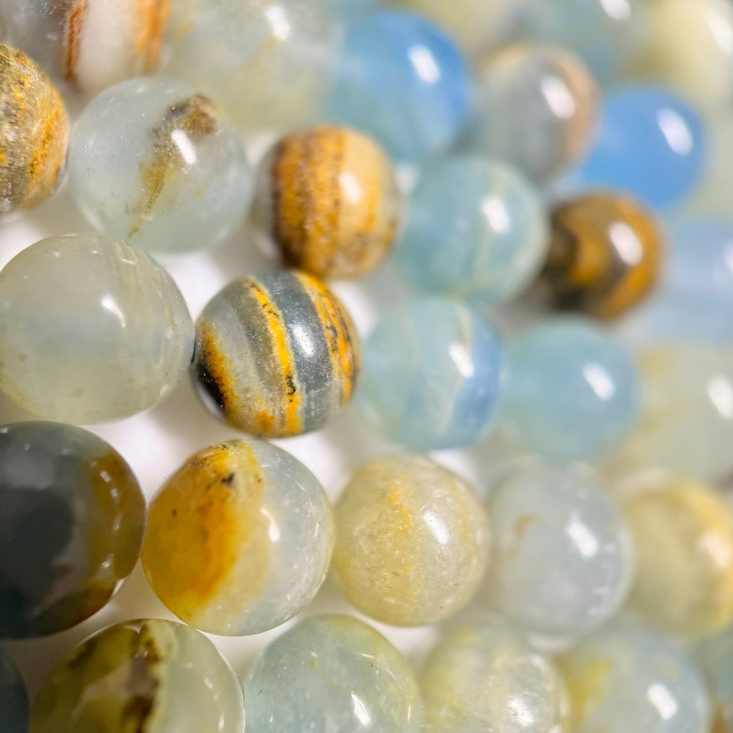Blue Onyx Polished  Round Beads image 5