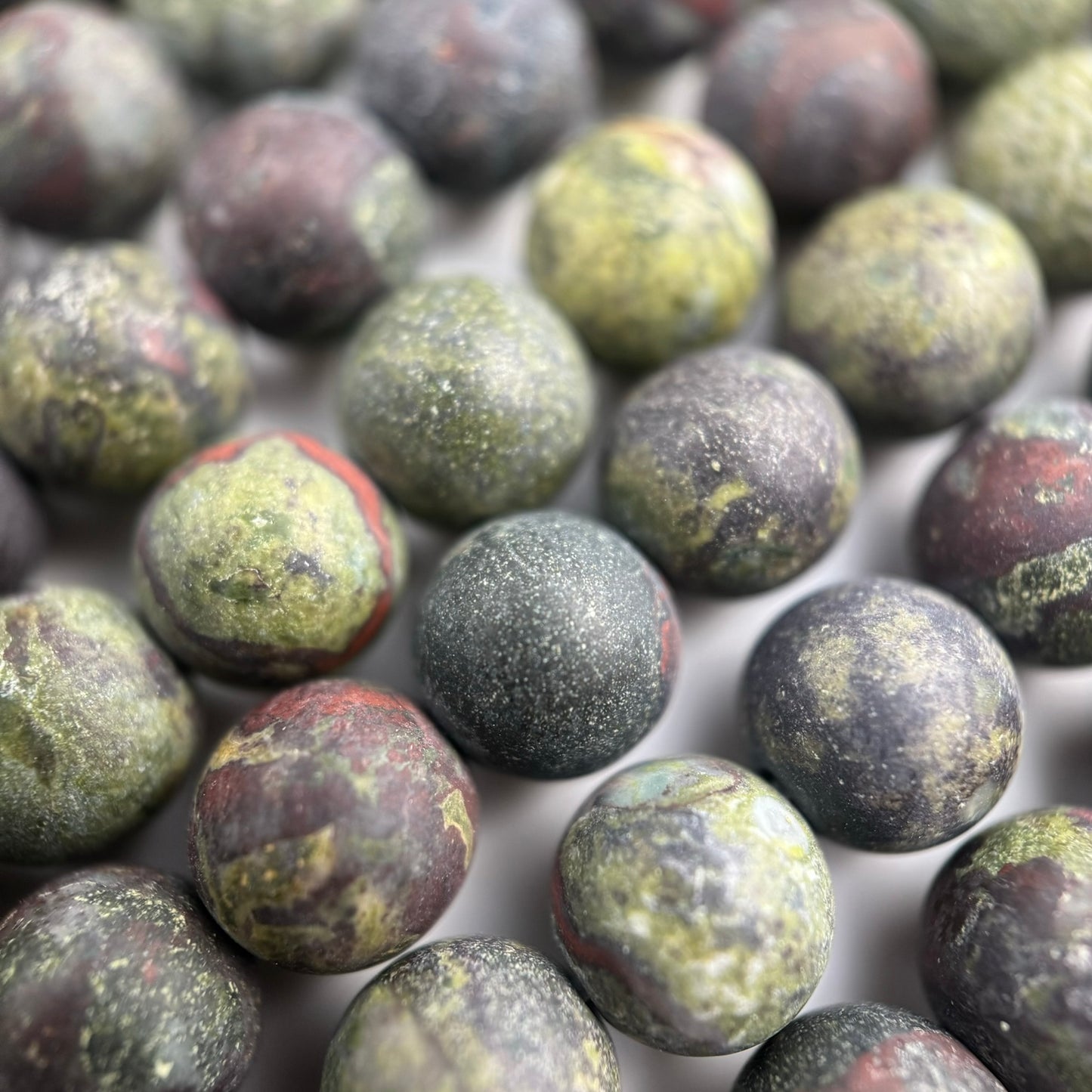 Dragon's Blood Jasper Frosted Round Beads image 3
