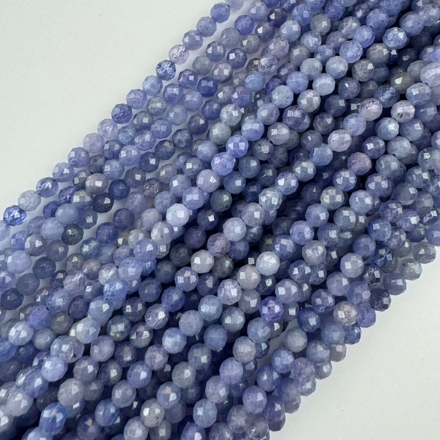 Tanzanite Faceted Round Beads - AA Quality image 0