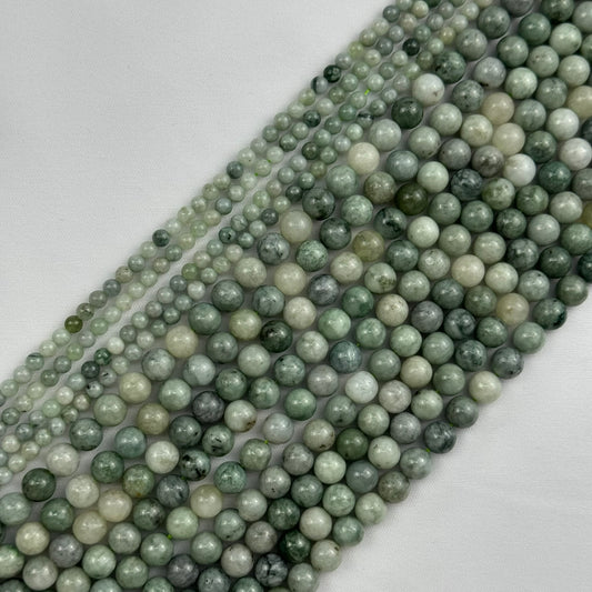 Burmese Green Jade Polished Round Beads image 0
