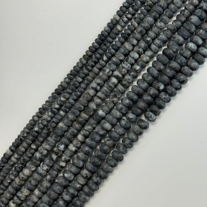 Larvikite Frosted 6-10mm Rondelle Beads image 1
