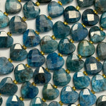 Blue Apatite Faceted Heart Shaped Beads image 5