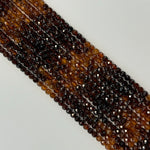 Hessonite Garnet Faceted Round Beads (Color B) image 5