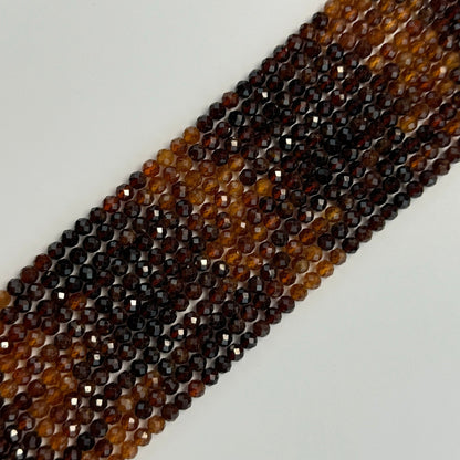 Hessonite Garnet Faceted Round Beads (Color B) image 5