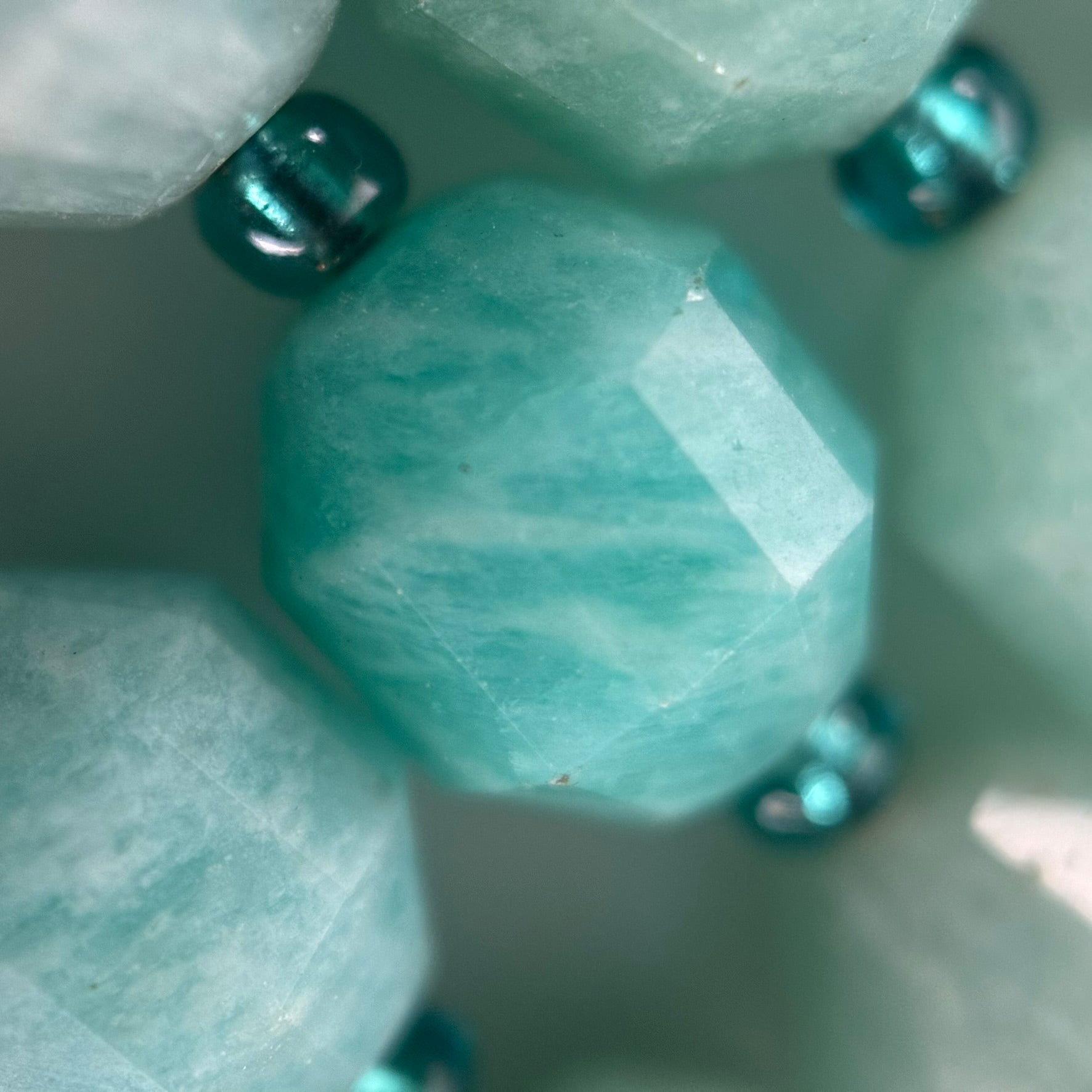 Amazonite AA Quality Dodecahedron Gemstone Beads image 2