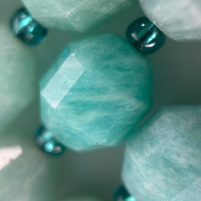 Amazonite AA Quality Dodecahedron Gemstone Beads image 2