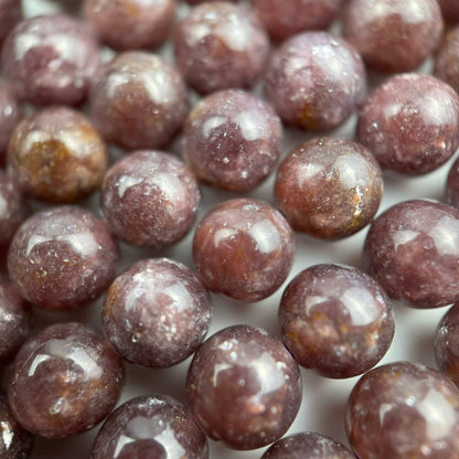 Lepidolite AAA Polished  Round Beads image 7
