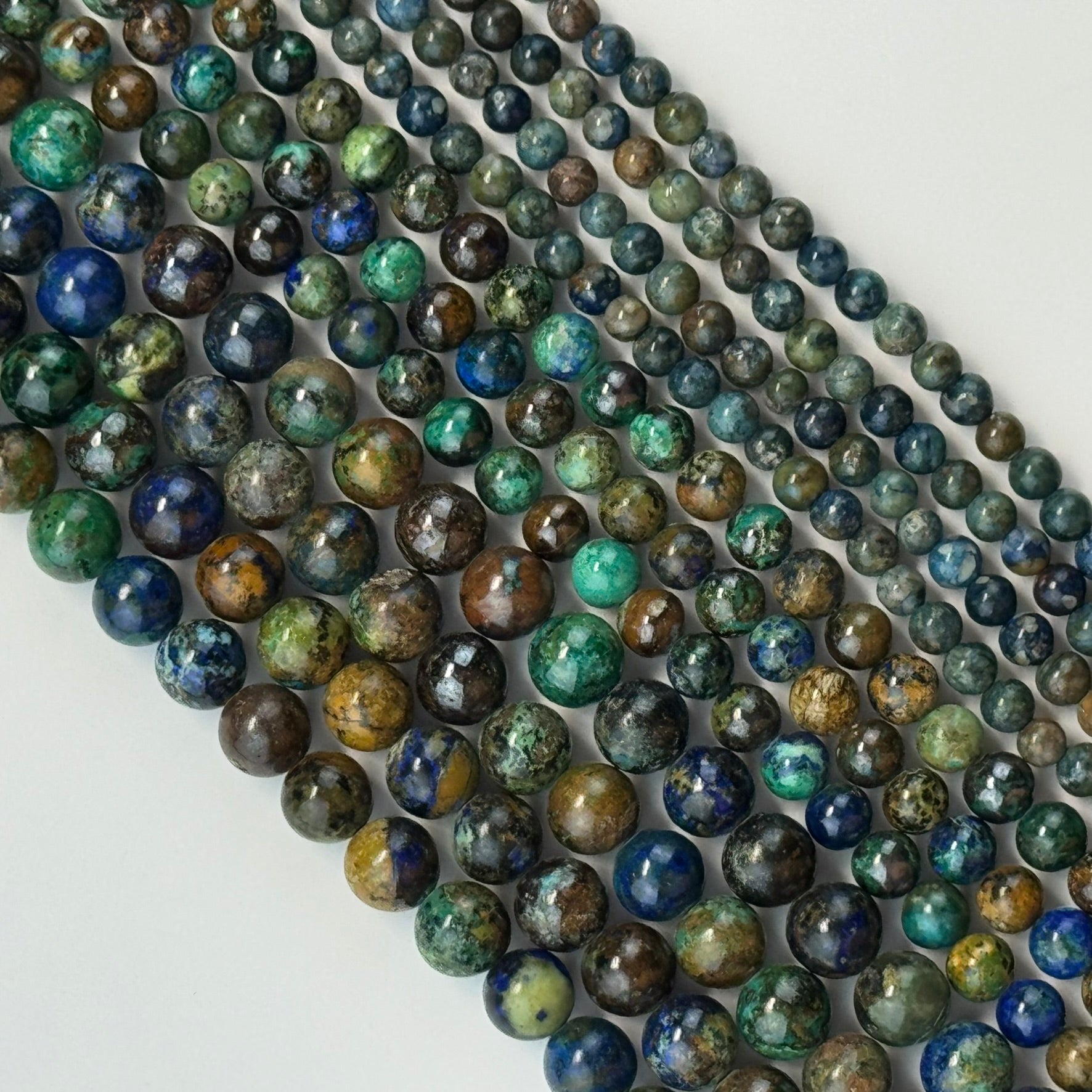 Azurite-Malachite AA Polished Round Beads image 4