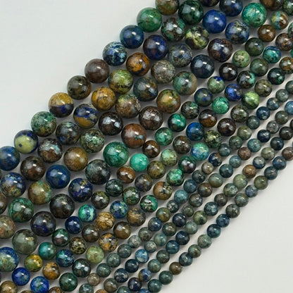 Azurite-Malachite AA Polished Round Beads image 4