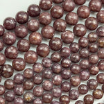 Lepidolite AAA Polished  Round Beads image 4
