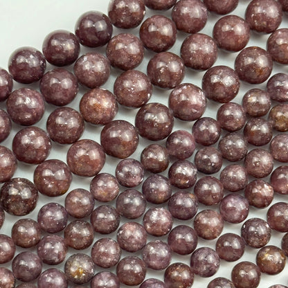 Lepidolite AAA Polished  Round Beads image 4