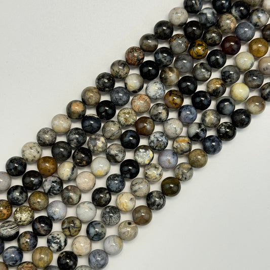 Golden Dendritic Agate Polished Round Beads image 0