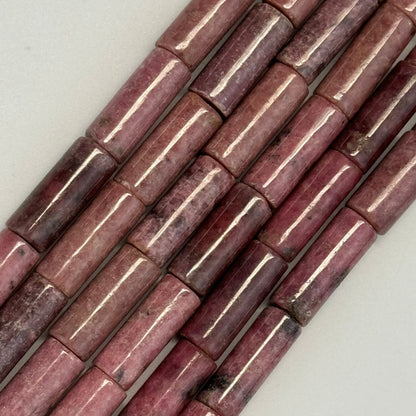 Rhodonite Cylinder Beads image 0
