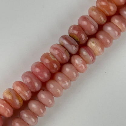 Pink Opal AA Rondelle Polished Beads image 0