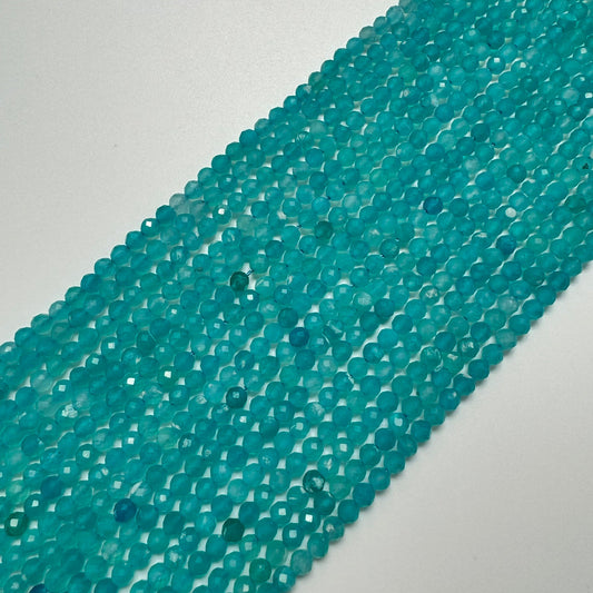 Amazonite Faceted Round Gemstone Beads
