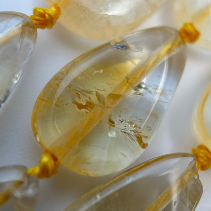 Citrine Pear Shape Beads image 1
