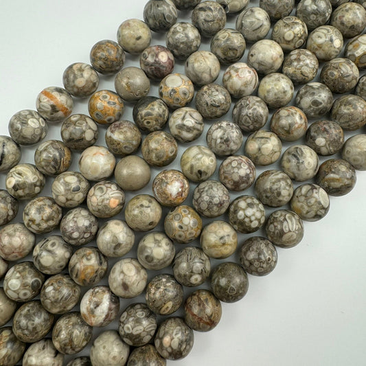 Oolite Polished  Round Beads
