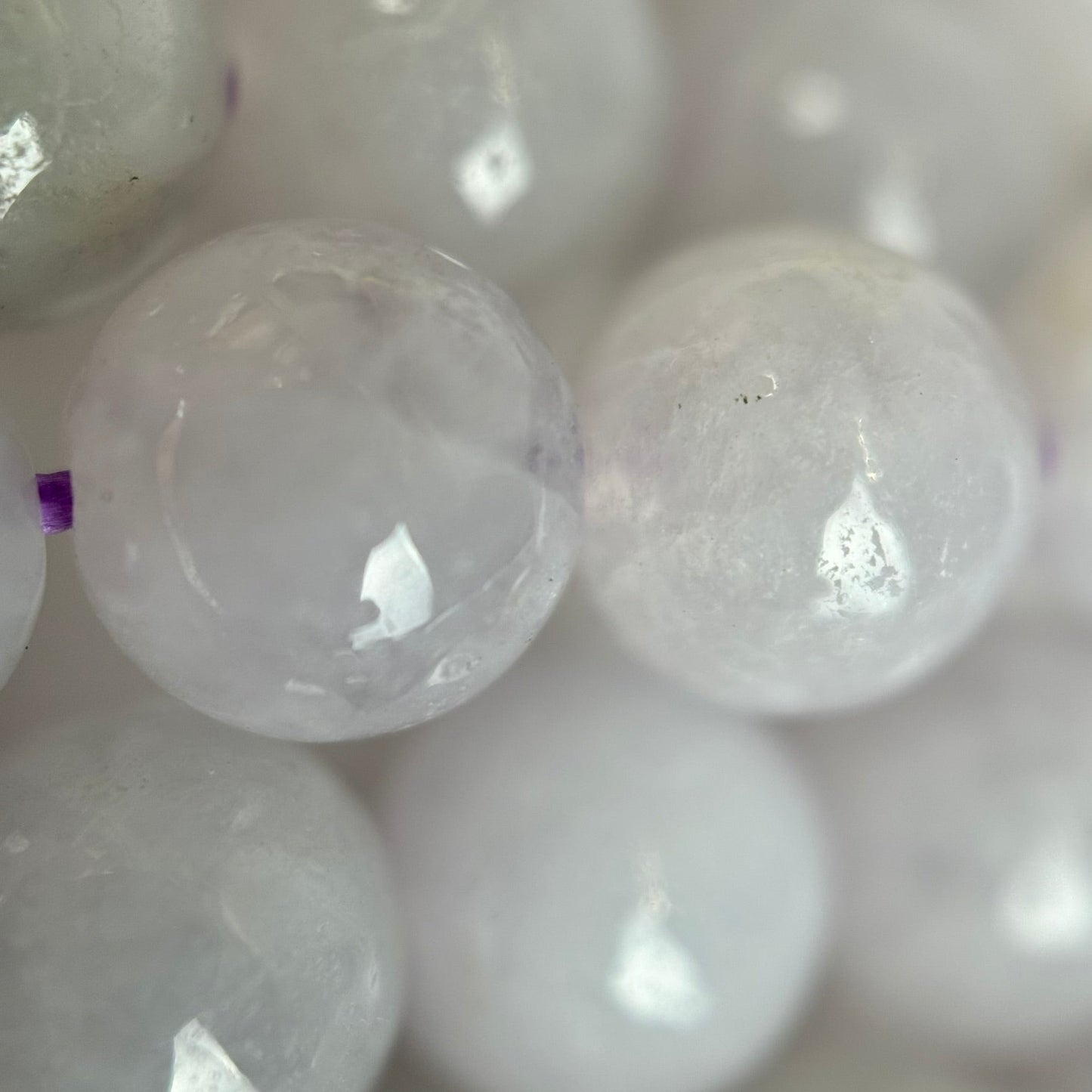 Burmese Purple Jade AAA Polished Round Beads image 1
